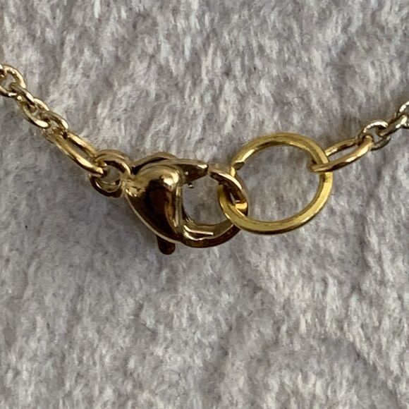 Vintage Faceted Labradorite Tear Drop Pendant Necklace 17" Gold-tone Gemstone - Picture 13 of 16